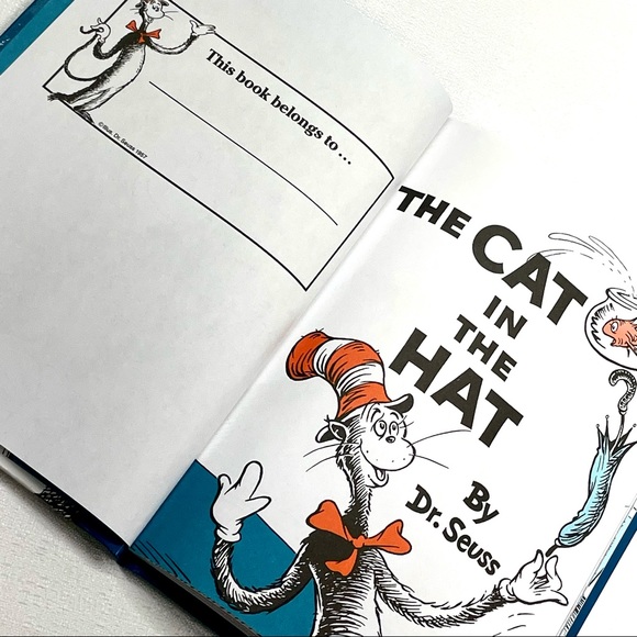 The Cat In The Hat Hardcover Book Dr. Seuss Illustrated Beginner Children’s Book - Picture 12 of 13